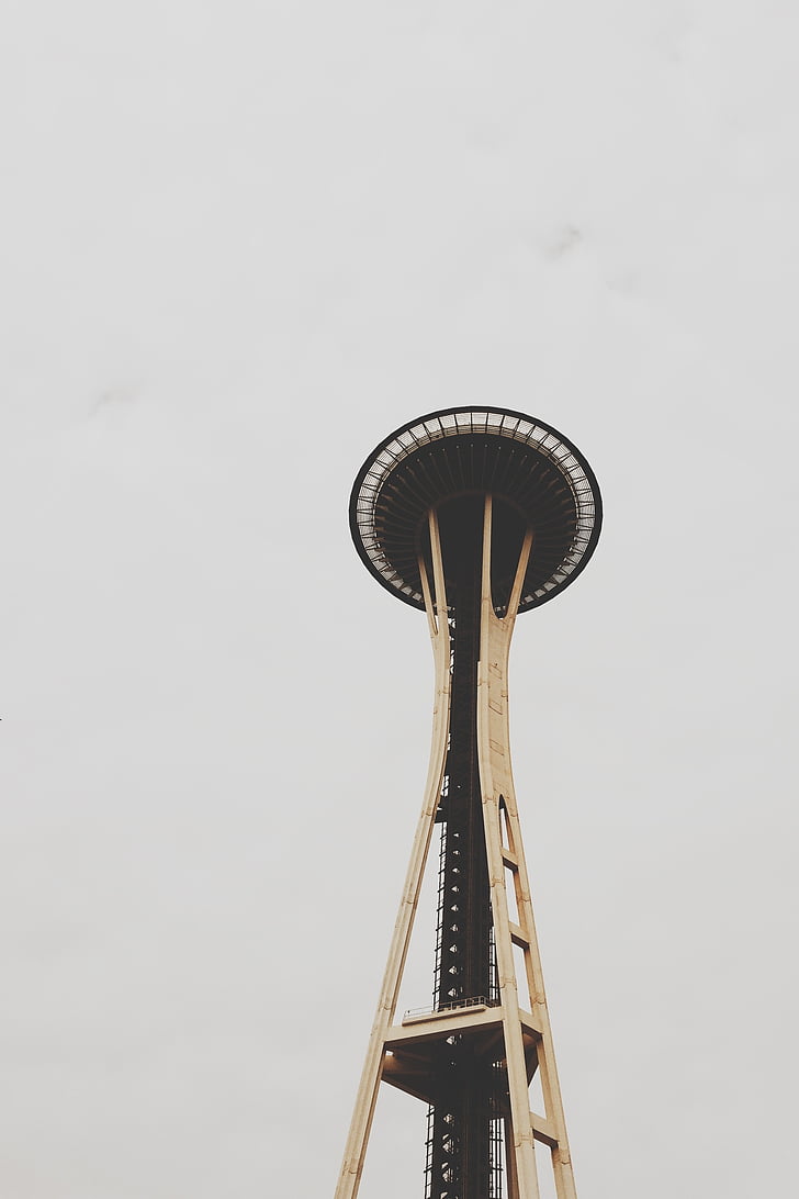 arkitekt, arkitektur, vartegn, observation, Seattle, Seattle space needle, Tower