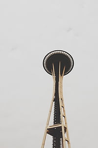 건축가, 아키텍처, 랜드마크, 관찰, 시애틀, 시애틀 스페이스 니 들, 타워