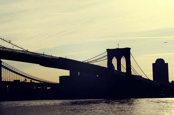 New Yorkissa, Brooklyn Bridge-silta, New Yorkissa, Brooklyn, Yhdysvallat, Amerikka, Iso Omena