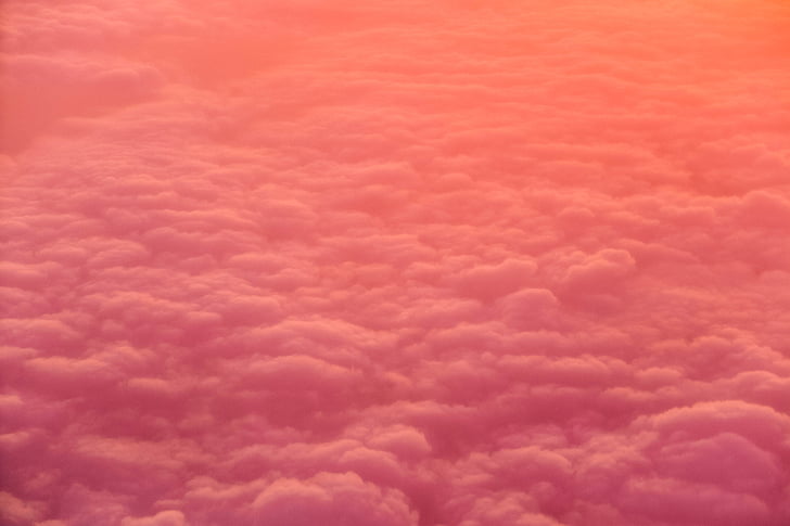 photo, clouds, sunset, cloud, orange, pattern, color