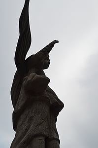 statue, angel, church