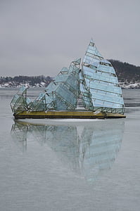 Oslo, scultura, ha letto, ligger hun, porta, opera d'arte, Norvegia