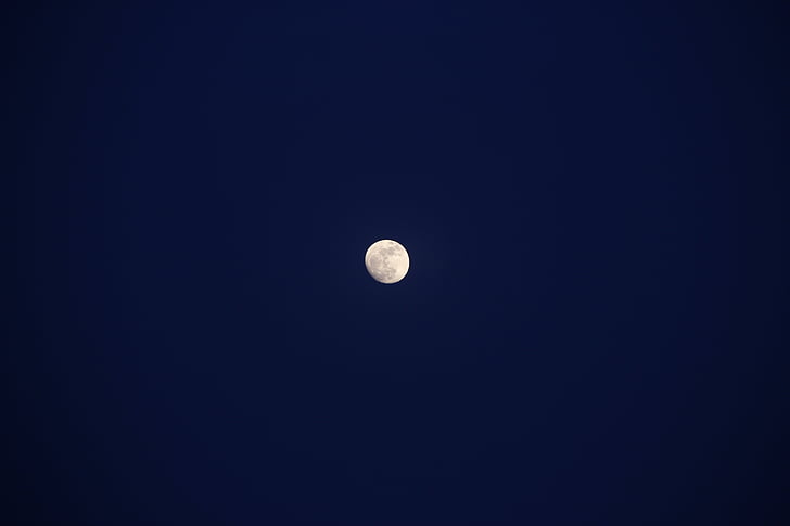 moon, the night sky, full moon