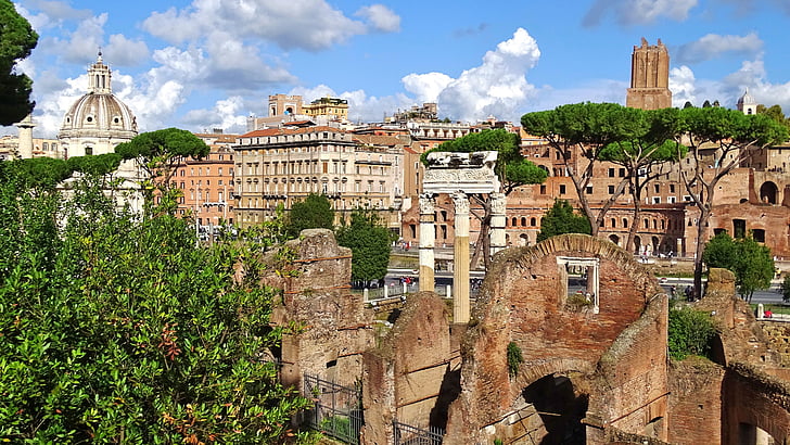 Italia, Roma, bangunan, antik, kolumnar, Romawi, Monumen