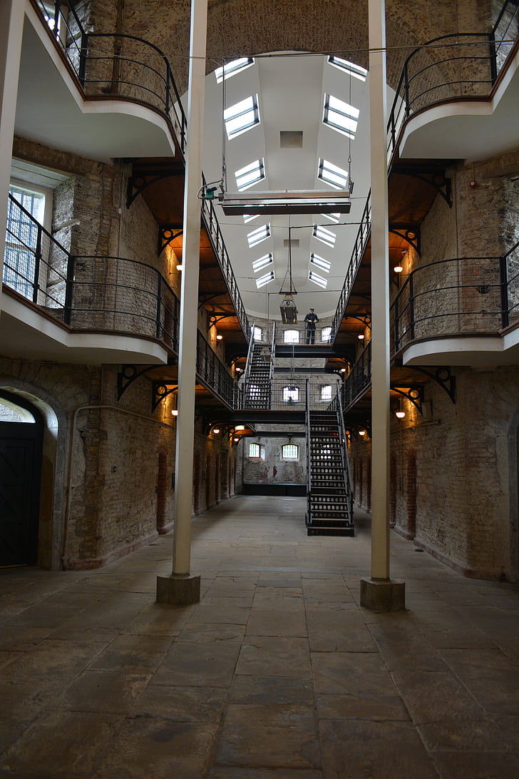arkitektur, fängelse, gamla, Cork