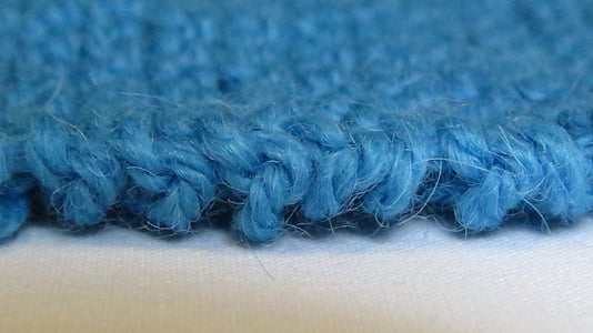tricotage, point mousse, à la main, laine, piquer les, jarretière, filé