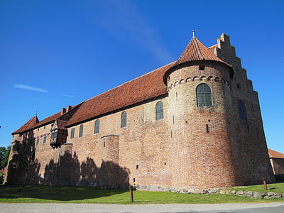 Castell, medieval, patrimoni cultural, Castell de Nyborg, edifici de pedra de monjo, arquitectura, edificis antics