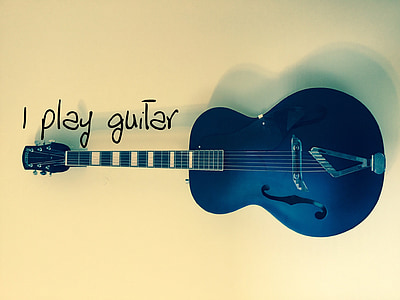 gitarr, musik, inspirera