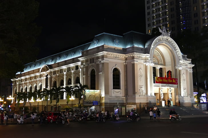 Saigon Πόλη Χο Τσι Μιν, Βιετνάμ, Όπερα, Θέατρο, αρχιτεκτονική, σημεία ενδιαφέροντος, πύλη