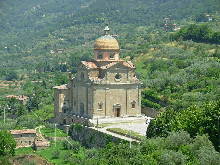 monastery, nature, church, tuscany, chapel, architecture