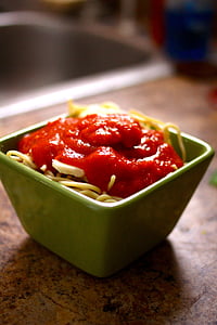 Spaghetti, sås, pasta, mat, Italienska, tomat, middag