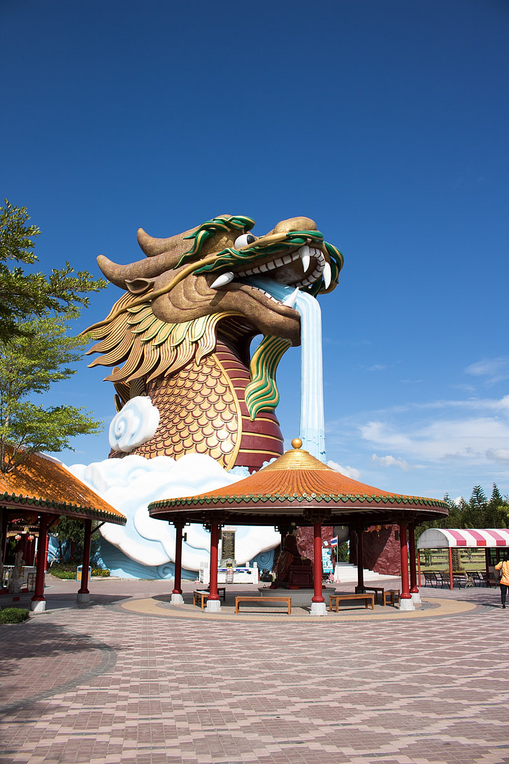 el dragón chino, aldea del cielo del dragón, Suphan buri
