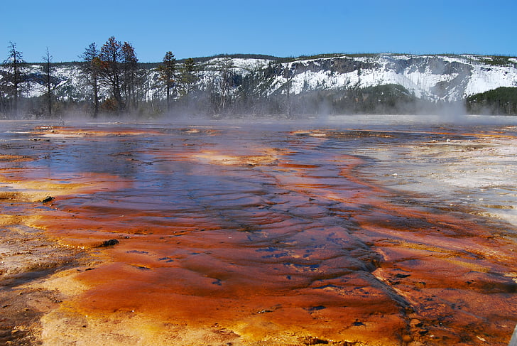 Yellowstone, nationalen, Park, Künstler-Punkt, Geysir, Natur, heiße Quelle