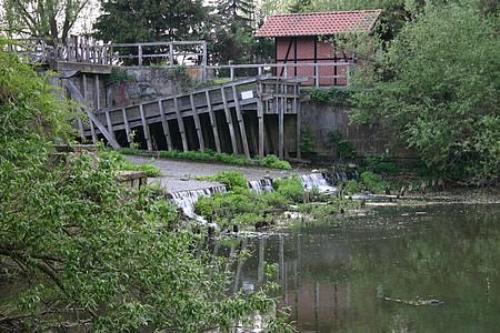 Майнерзен, лестница рыбы, okersperwerk, Река, низкая осей, Природа