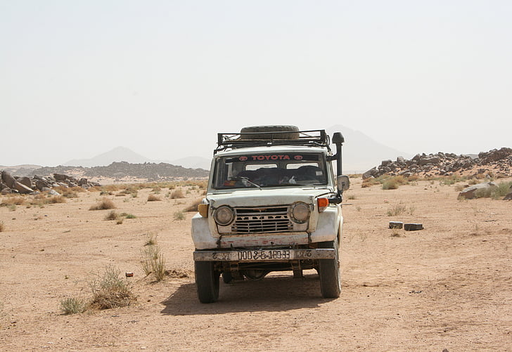 사하라, 사막, 도요타, 자동차, 4 x 4, 트랙