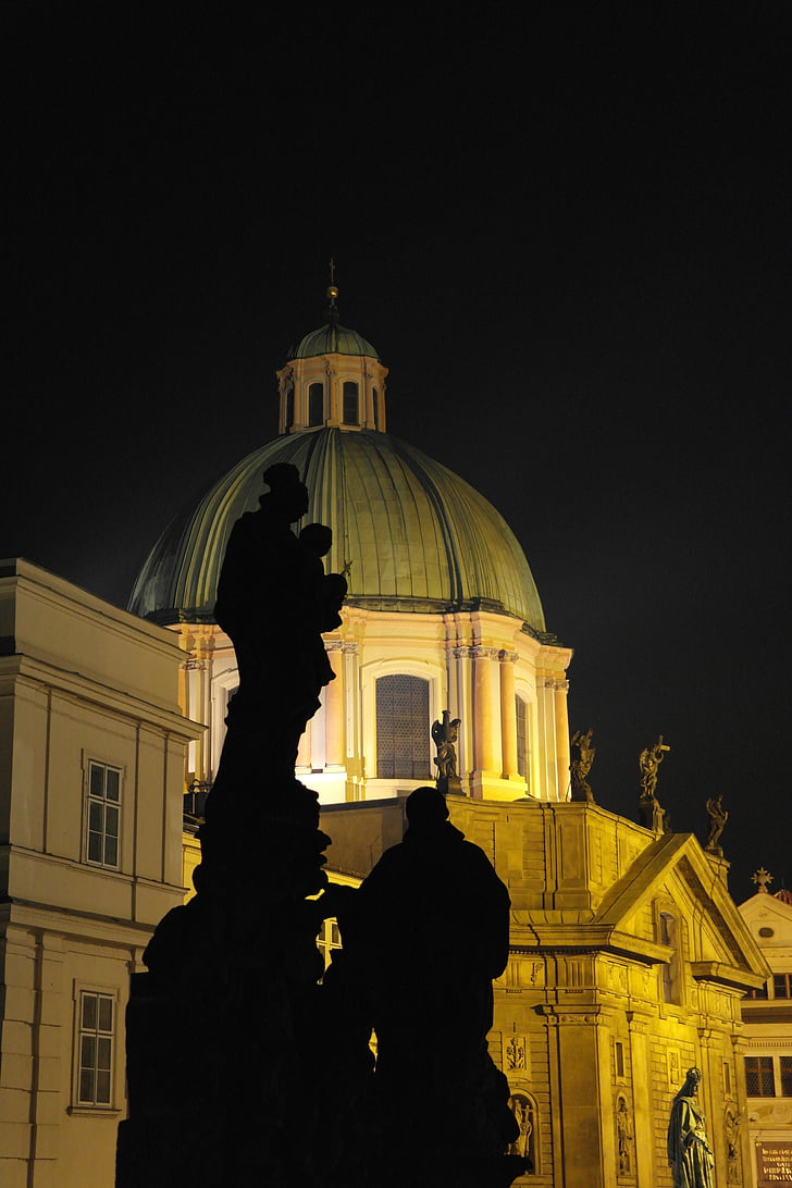 Praga, estatua de, República Checa, Puente de Carlos, Iglesia, arquitectura, catolicismo
