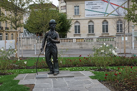 Charly chaplin, escultura, Vevey, Suiza, Museo, Parque