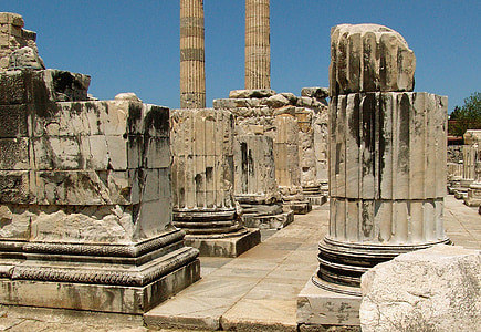 turkey, didyma, temple, ruin, columnar, hellenic, antiquity