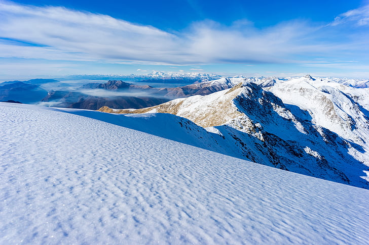 zăpadă, munte, în timpul zilei, vârf, Summit-ul, peisaj, natura