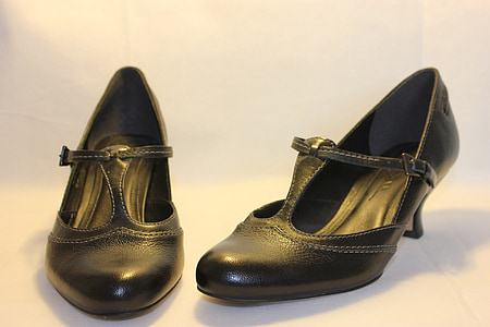 ladies shoes, shoes, black, leather, fashion, clothing, women