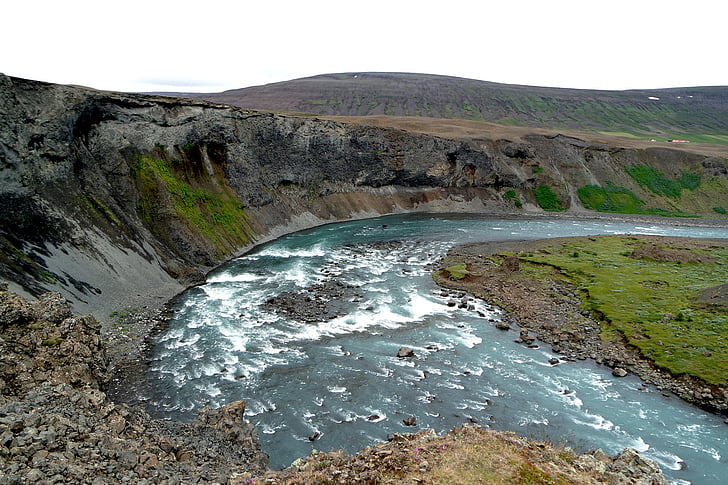 Iceland, Thiên nhiên, cảnh quan, nước, màu sắc, núi, màu