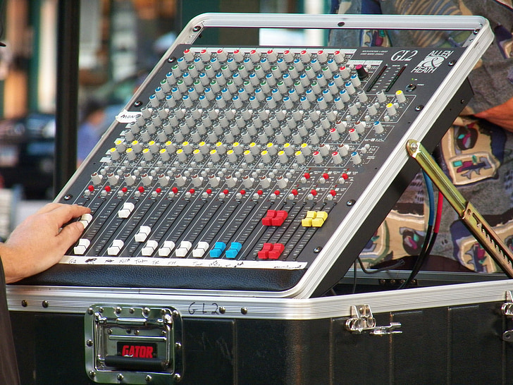 mixer, sound mixer, music, musical, instruments, stage, performing