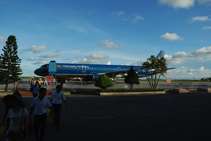 Flugzeug, Catbi Flughafen, Flugzeug, Flugzeug, Start, Vietnam airlines