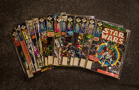 livros de banda desenhada, quadrinhos Marvel, coleção, vintage, Star wars