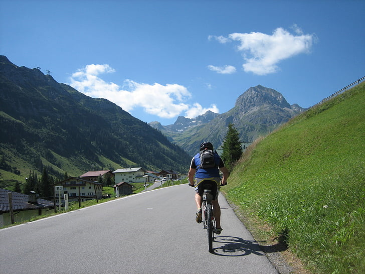 사이클링, 자전거, transalp, 스포츠, 자전거, 산, 야외에서