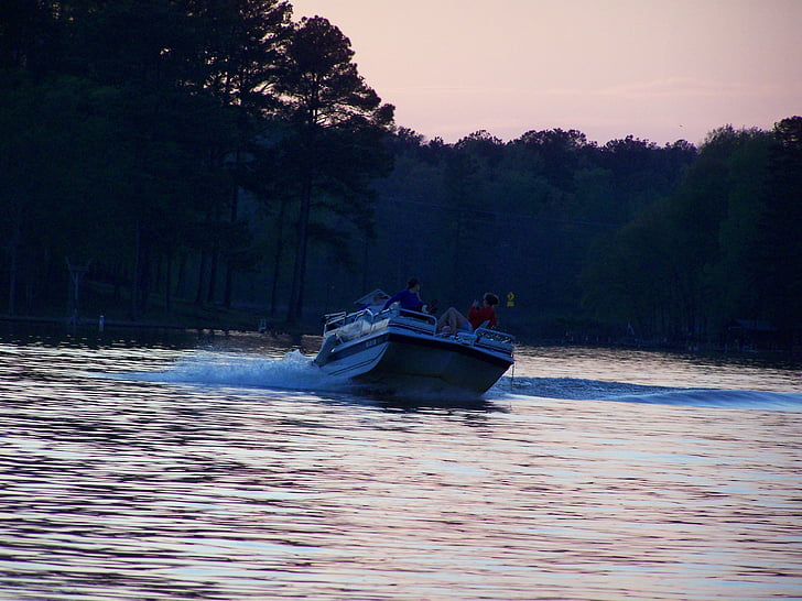 lake, boat, sports, action, boating, water