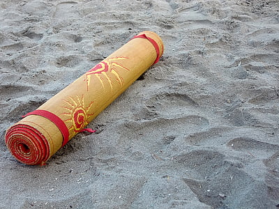 paplūdimio kilimėlis, Natiurmortas, smėlio, paplūdimys, siejama, atostogų, vasaros