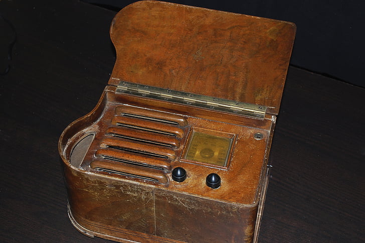gamle, Radio, gamle radio, transistoren, ventiler innen, Vintage, reseptor