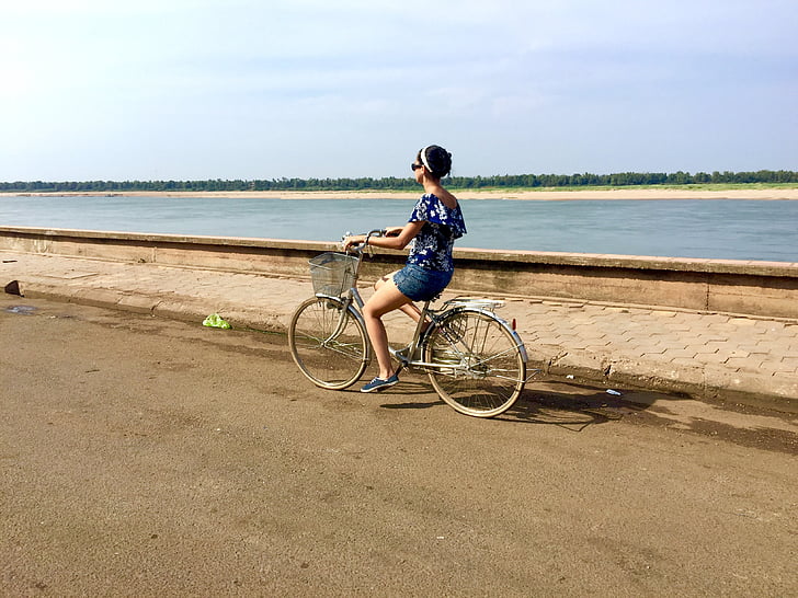 Mekong river, jalgratta, Holiday, Aasia, Travel, jõgi, Mekong