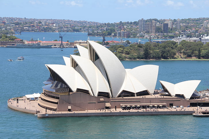 Sydney opera, Sydney, Opera, Landmark, Ausztrália, kikötő, ikon