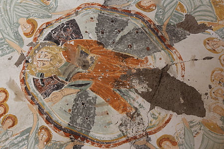 Cappadoce, Église, dessins de plafond, Jésus