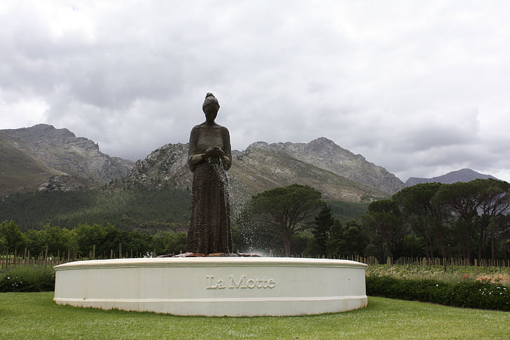 south africa, estate of la motte, winery, la motte, figure, sculpture, statue