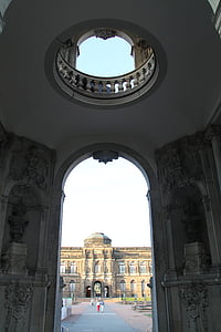 Дрезден, Германия, Цвингер, дворец, сгради, архитектура, живописна
