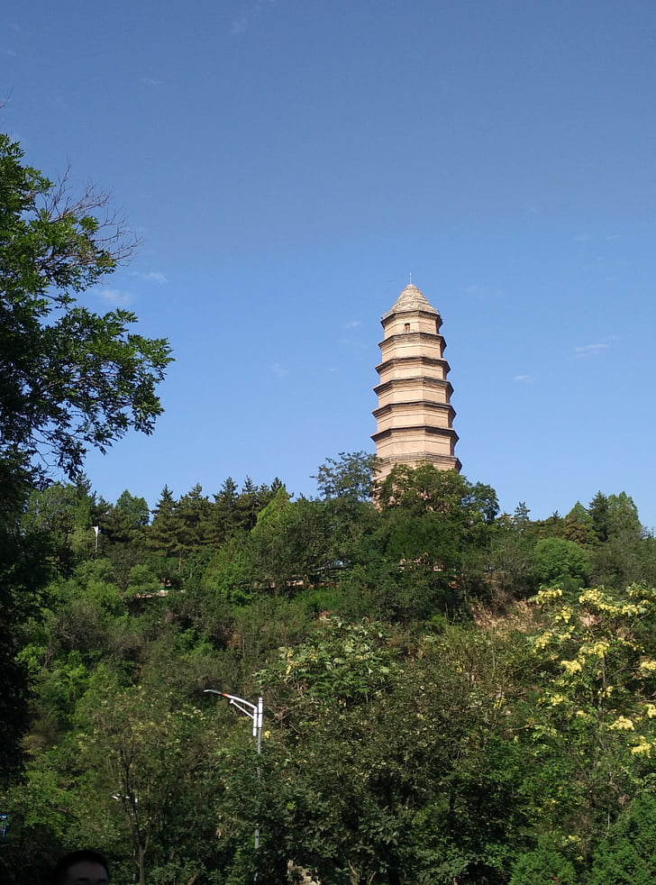 yan'an, pagoda kalna, vasaras
