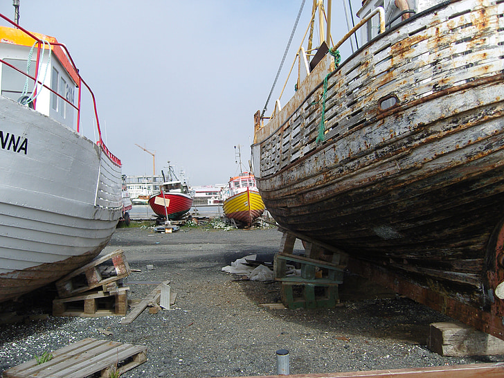 Reykjavik, Island, skibe, port, boot, Dock