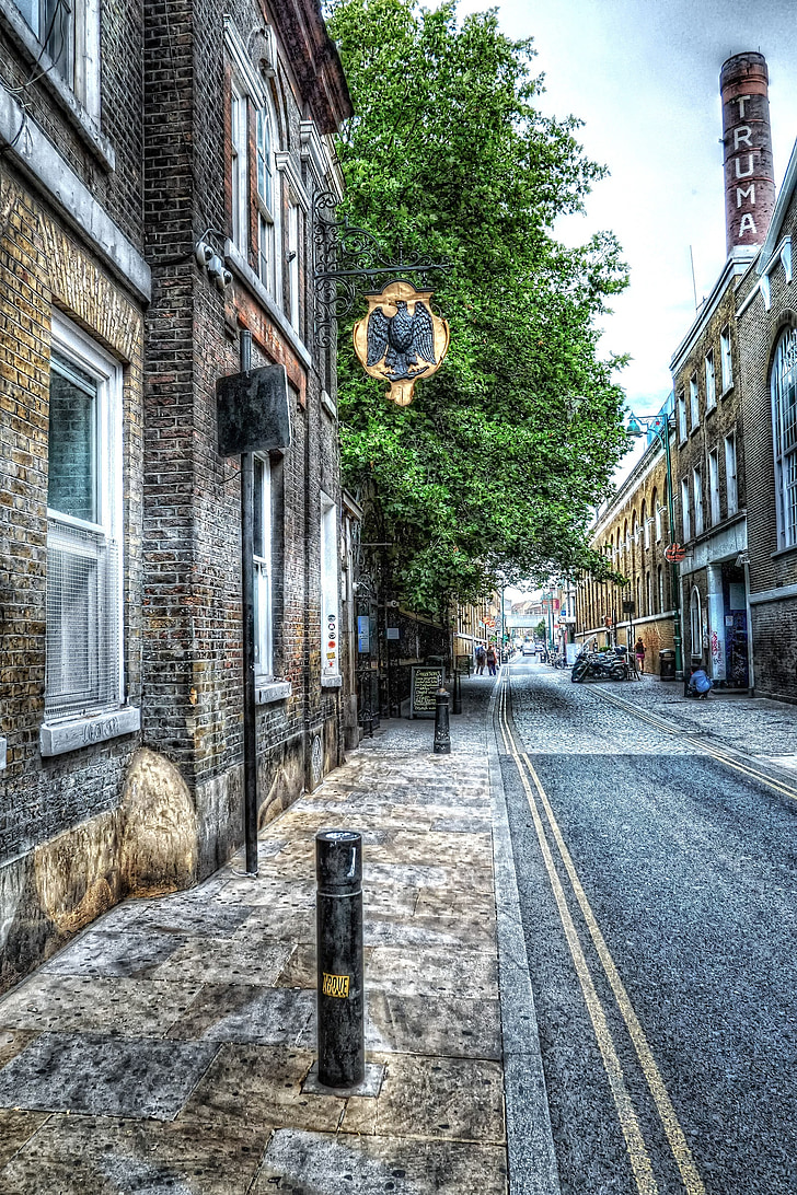 Brick lane, London, Street, murstein, kjørefelt, byen, England