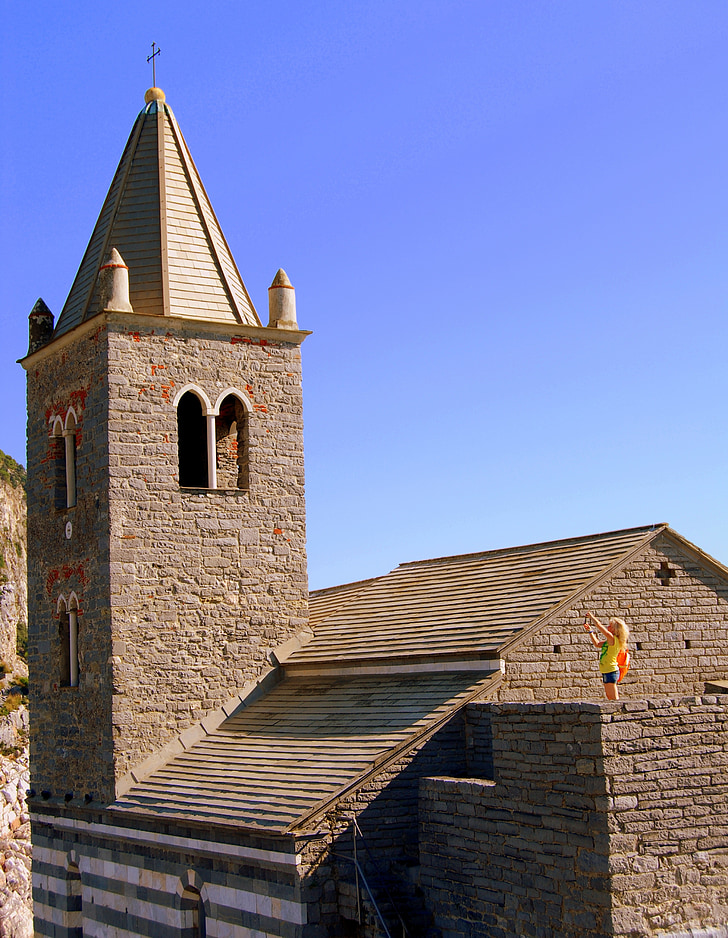 Crkva, Campanile, San pietro, Porto venere, Ligurije, Italija