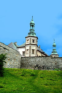 kirke, Castle, bygning, gamle, helvede, Kielce, slottet
