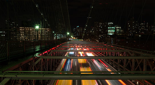 bridge, highway, speedway, urban, city, road, transportation