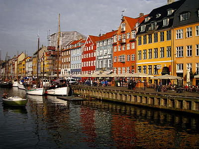 Kopenhagen, Denemarken, Landmark, Toerisme, Deens, het platform, beroemde