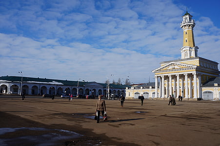 Kostromá, zona, cielo, arquitectura, lugar famoso