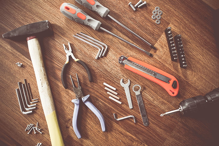 outils, Construct, Craft, réparation, matériel, créer, construction