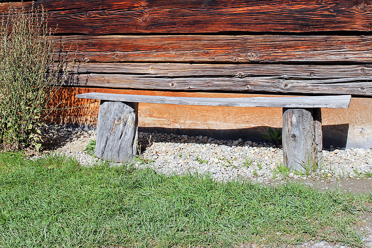 пейка, дървена пейка, банка, природата, вън, седя, щракнете върху