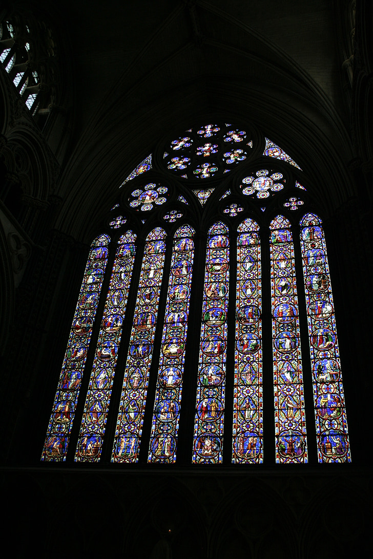 Vitrall, finestra, vidre, l'art de, l'església, Monument, interior