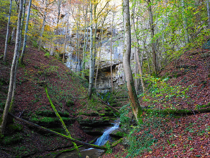 elsach, řeka, Falkensteiner jeskyně, Württembersko Baden, Švábská Alba, hrob Praha, Bad urach