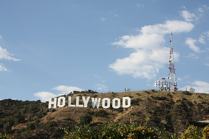 Hollywood tegn, Hollywood, tegn, natur, USA